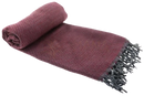 Hamamtuch bird eye bordeaux leichtes baumwolltuch 100x180cm mit fransen für strand sauna yoga bei mana shop