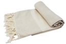 Beige hamamtuch elmas mit diamantmuster und fransen in 100x180 cm für vielseitige verwendung
