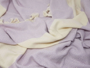 Lavendel und cremefarbener elmas lilac hammam handtuch mit diamantmuster und quasten 100x180cm von mana shop