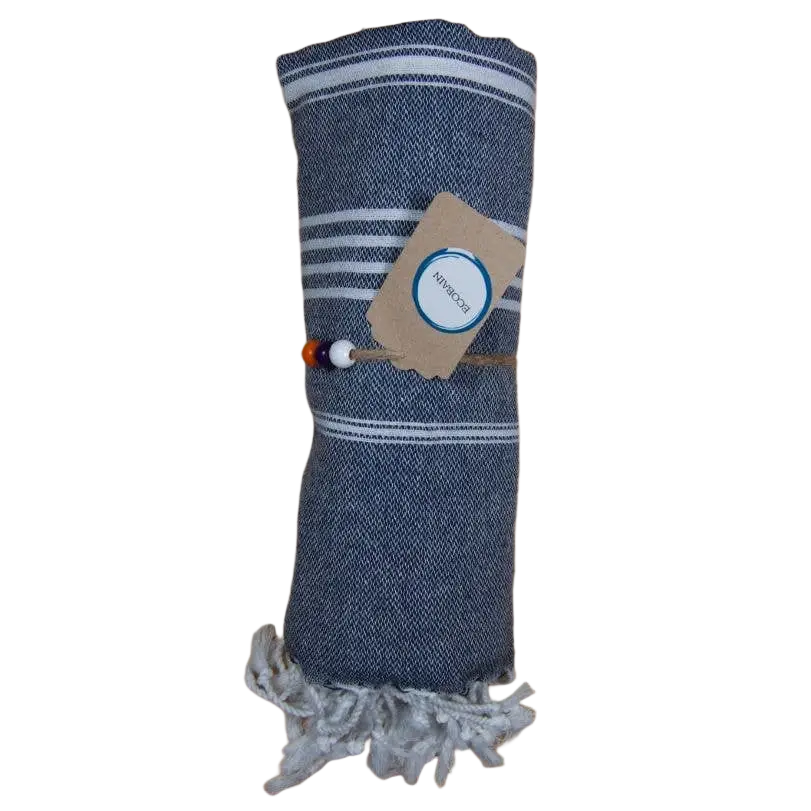 Eco-buntes Hamamtuch aus Pestemal-Style, ideal als Strand-, Sauna- oder Badetuch, 100x180cm, von Ecobain.
