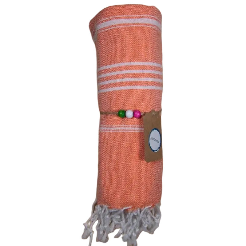 Ecobain Hamamtuch, Strandtuch und Saunatuch aus Pestemal, 100x180cm, weiches Badetuch für Sauna, Strand und Massage