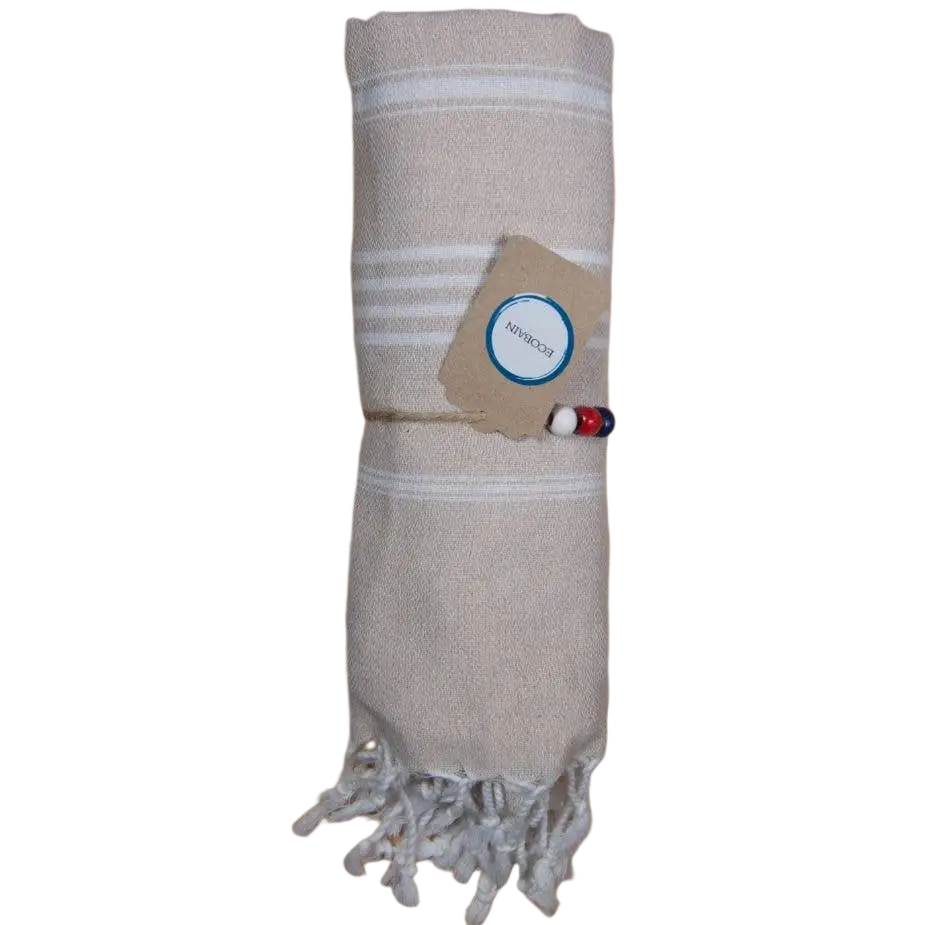 EcoBain Hamamtuch, Strand- und Saunatuch aus Pestemal, 100x180cm, nachhaltiges Badetuch, vielseitiges Massagetuch