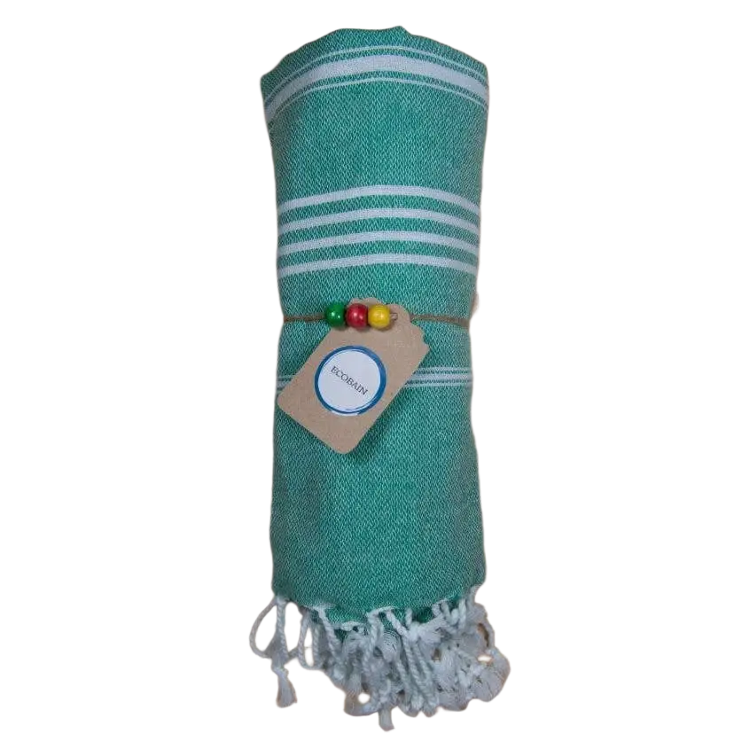 Hammamtuch von Ecobain, weiches Strand- und Saunatuch, 100x180cm, aus Eco-Pestemal, geeignet für Massage und Bad.
