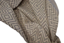 Beige und graues geometrisch gemustertes hammamtuch kelim lux braun aus hochwertigem baumwolltuch für sauna und strand