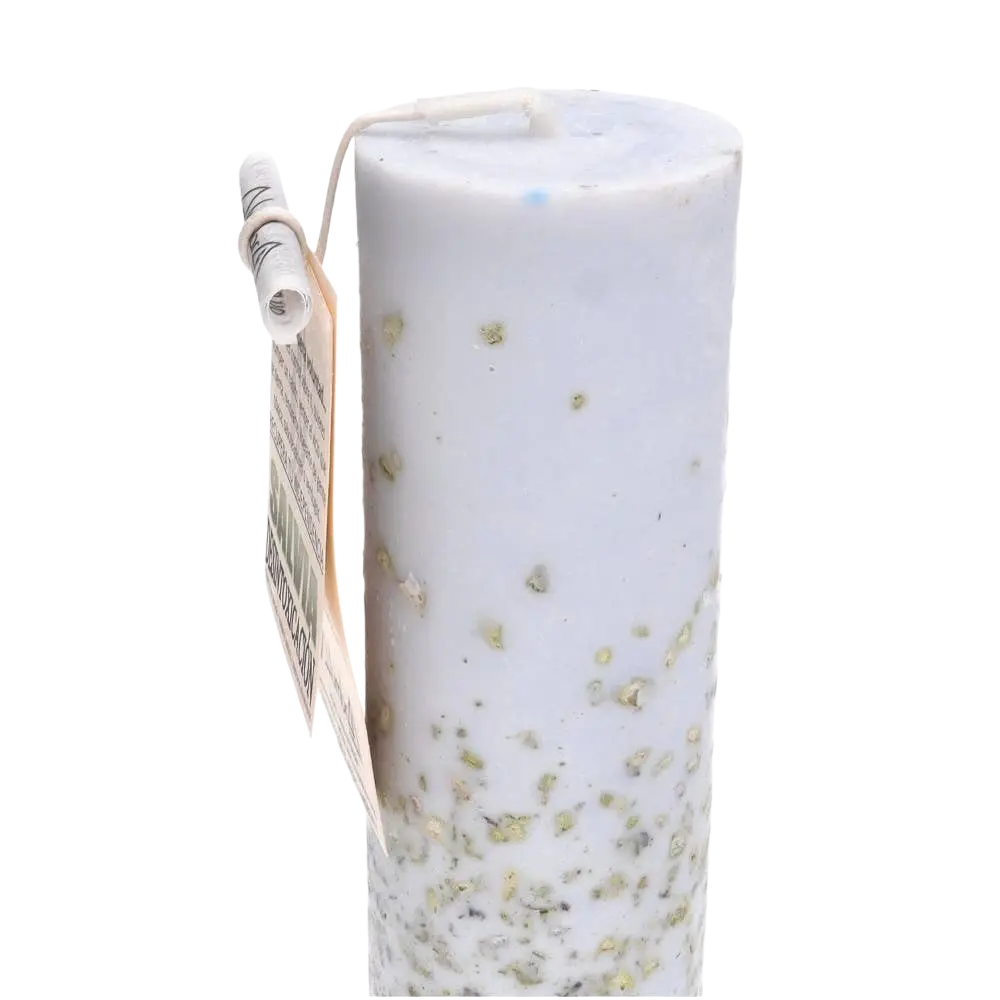 Handgemachte Kerze mit Salbei von Vives de la Cortada S.L, hohe zylindrische Duftkerze zur Entgiftung.