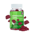 HARMONIFY Ashwagandha & KSM-66 Gummies mit Rosea und L-Theanin, 1000 mg, in einer geöffneten Packung mit Gummies auf einem Tisch