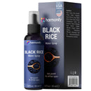 HARMONIFY Schwarzer Reiswasser Haarserum Spray gegen Haarausfall, Spliss und dünner werdendes Haar, in Sprayflasche.