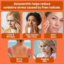 HARMONIFY Astaxanthin 12mg Nahrungsergänzung in Weichkapseln, mit Olivenöl und Vitamin E, antioxidative Unterstützung für Haut, Augen, Gelenke