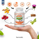 Nahrungsergänzung – Berberin Komplex 5-in-1 mit Ceylon-Zimt, Kurkuma & Mariendistel – 120 Kapseln von HARMONIFY | Mana Shop Schweiz