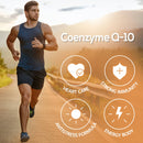 HARMONIFY CoQ10 Nahrungsergänzung, 120 Kapseln mit 120 mg Coenzym Q10, gelbe Kapseln in einer offenen Packung