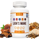 HARMONIFY Lion’s Mane Pilzkomplex mit 21 Vitalpilzen, close-up der Kapseln in einer weißen Schale, hochwertige Nahrungsergänzung