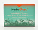 HerbaChaud Wärmepflaster, natürliches Zubehör für Therapie, zeigt das warmes, elastisches Pflaster auf der Haut.