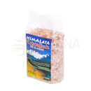 Ein klarer plastikbeutel mit rosa himalaya kristallsalz 1000g im himalaya salz granulat 1kg von mana shop