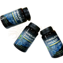 Drei dunkle glasflaschen feel supreme himalaya shilajit kapseln mit mineralien 400mg und fulvinsäure für alte vitalität
