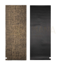 Hochwertige nachhaltige jute yoga mat mit braun strukturierter front und schwarzer glatter rückseite, 183x61cm, ultra-grip ideal für hot yoga