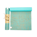 Teal und beige jute yoga mat mit ultra-grip texturierte nachhaltige yogamatte für hot yoga und mehr