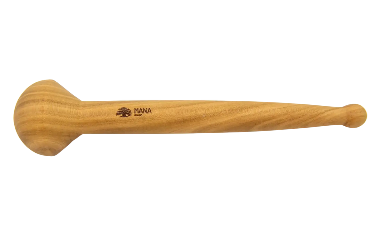 Handgefertigter Holz-Massagestab für Faszienmassage und Triggerpunkte, ergonomisches Massagewerkzeug von Mana Shop