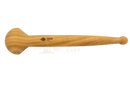 Leichter holz massagestab mit glattem, rundem griff und leicht gebogenem kopf für trigger point massage