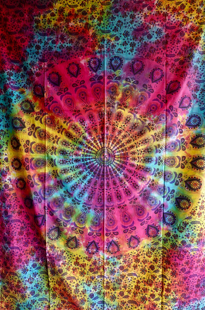 Tissu rituel, tissu mural, mandala 200x220cm