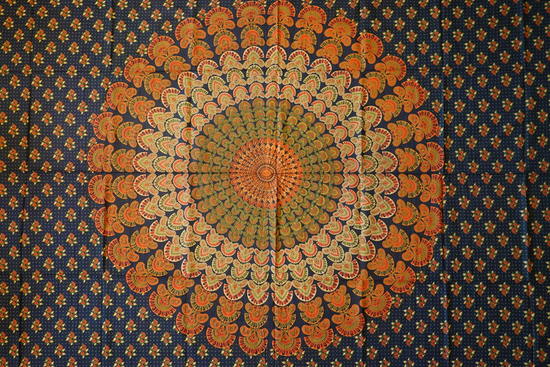 Tissu rituel, tissu mural, mandala 200x220cm