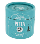 Indischer Weihrauch aus Ayurveda-Zapfen, Vatta, Kapha, Pitta, Räucherwaren von Faire Aromandise, in einer offenen Packung.