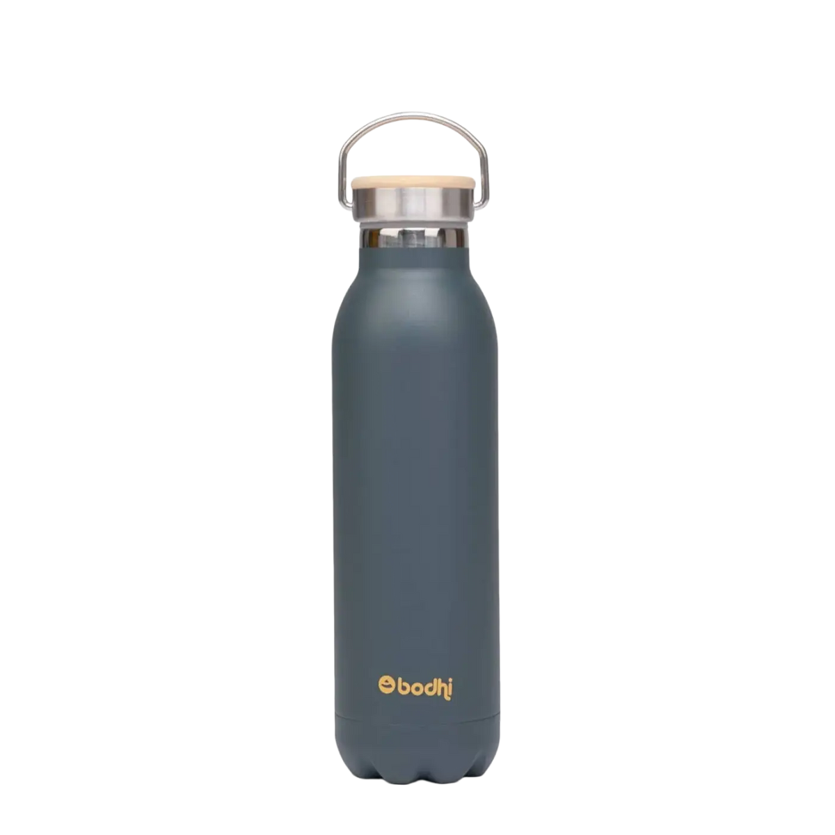Edelstahl-Isolier-Trinkflasche 600ml von Bodynova mit matter Oberfläche, langlebig und auslaufsicher für kalte und heiße Getränke.