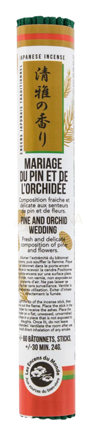 Japanische kurze weihrauchröllchen mit pinie und orchidee duft in gold weißem behälter aus pflanzenpulvern mana shop