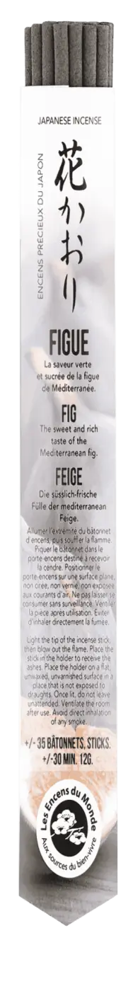 Kurze japanische Weihrauchröllchen für Räucherstäbchen, aromatische Räucherware von AROMANDISE, sichtbar in der Verpackung