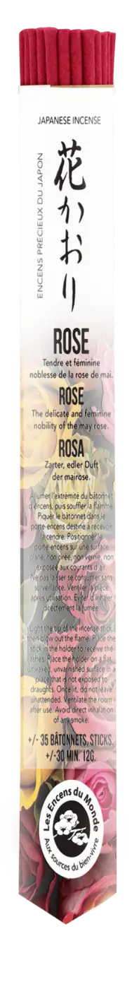 Japanische kurze Weihrauchröllchen von AROMANDISE, rosa Räucherwaren für eine angenehme Duftatmosphäre, Räucherstäbchen.