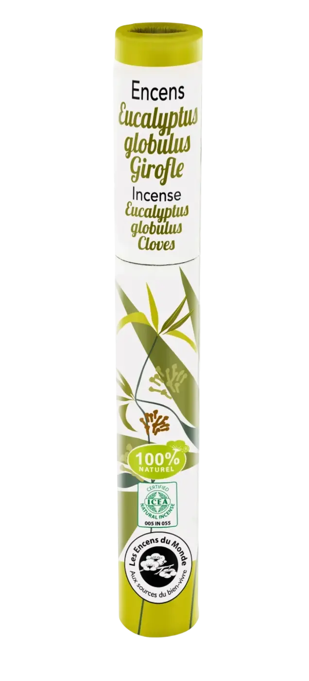 Japanische Weihrauchräucherstäbchen Herbosense mit Eukalyptus, natürliche Räucherware von Faire Aromandise, entspannender Duft
