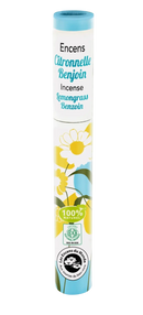 Japanische Weihrauchräucherstäbchen von Faire Aromandise, Zitronengras und Benzoe, für aromatische Räucherzeremonien.