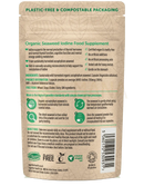 Bio-jodpräparat kapseln in plastikfreiem braunem papierbeutel mit veganen und organischen siegeln bei mana shop
