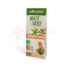 Aromandise grün-weiße kartonverpackung mit bio matcha tee ingwer geschmack 100g wild grüner tee für mana shop image to zoom