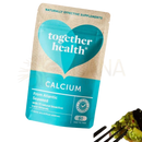 Together health kalzium veganes kalziumpräparat mit pflanzlichem kalzium aus atlantic seaweed in türkis und beige pouch