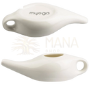 Weißer keramischer nasaler neti pot mit myoga branding neti pot nasenspülkanne aus keramik