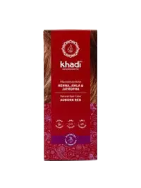 Khadi Pflanzenhaarfarbe Auburn Red, 100g, natürliche Haarfarbe in rotem Ton mit Kräuteröl und Balsam, für gesundes, glänzendes Haar