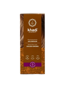 Khadi Pflanzenhaarfarbe Goldbraun, 100g, natürliche Haarfarbe in Pulverform für glänzendes, gesundes Haar
