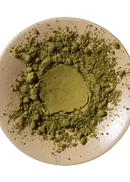 Khadi Pflanzenhaarfarbe Schwarz 100g, natürliche Haarfarbe aus Pflanzen, mit grünem Matcha-Pulver, für gesundes, schwarzes Haar