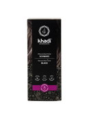Khadi Pflanzenhaarfarbe Schwarz in 100g rechteckiger Verpackung, natürliche Haarfarbe, ideal für schwarzes Haar