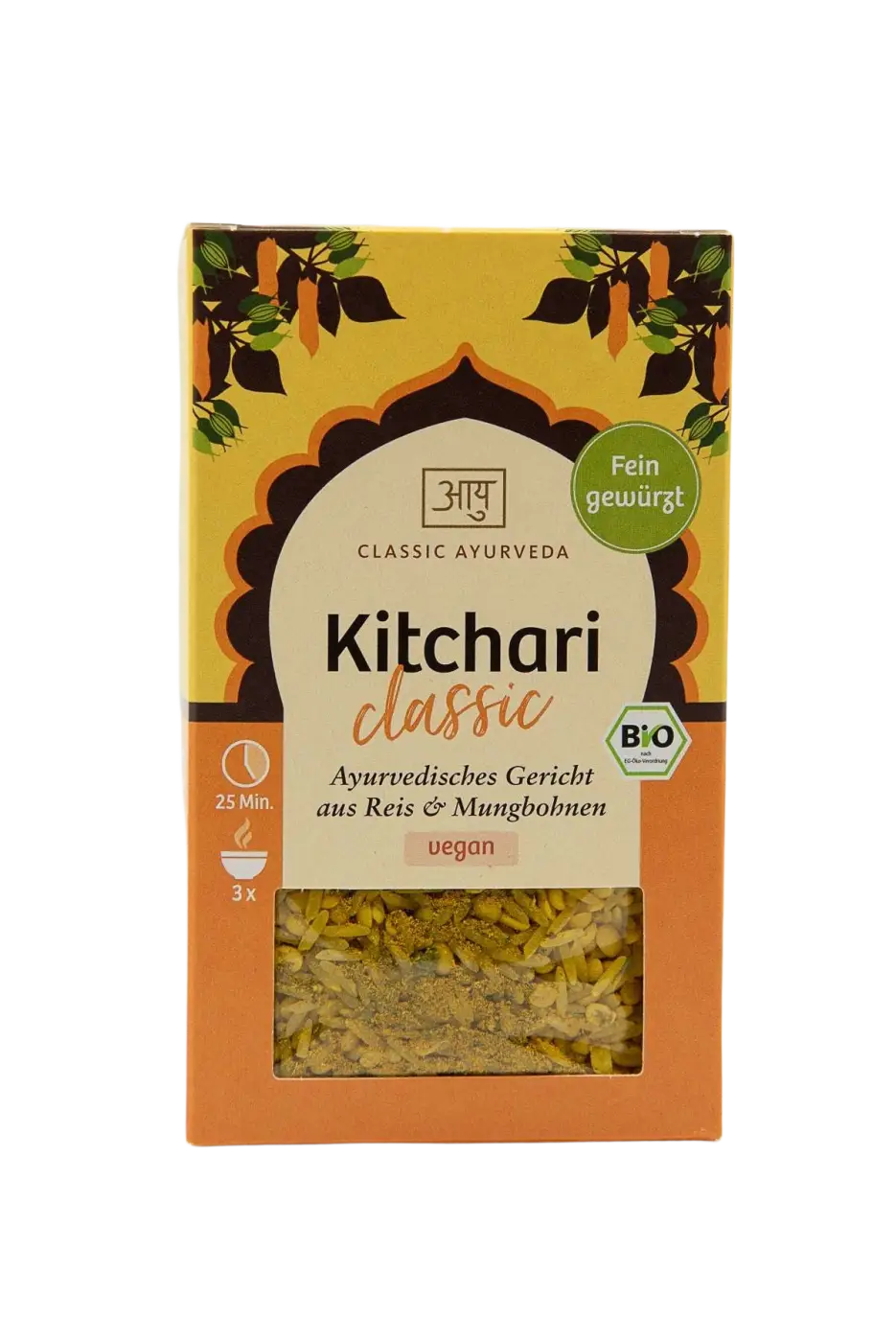 Kitchari Classic von Classic Ayurveda, leichte vollwertige Mahlzeit mit Basmatireis und Mungbohnen, Getreide & Hülsenfrüchte