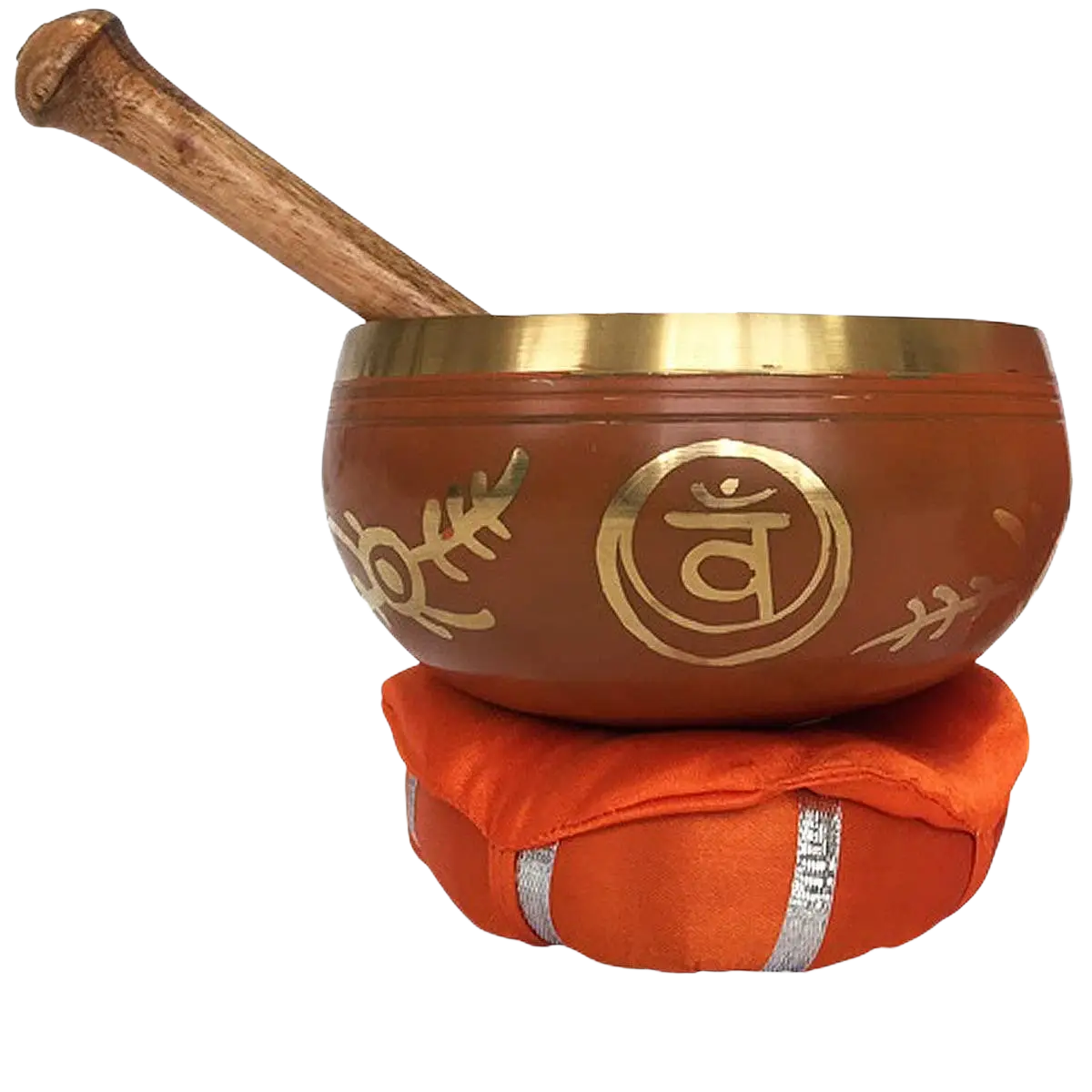 Klangschale 12 cm von Green Tree, aus 7 Metallen, für Sakralchakra und kreative Lebensenergie, zeigt die detaillierte Innenseite