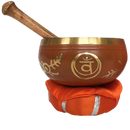 Klangschale 12 cm von Green Tree, aus 7 Metallen, für Sakralchakra und kreative Lebensenergie, zeigt die detaillierte Innenseite