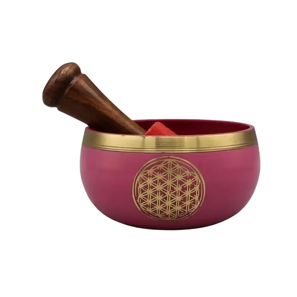 Klangschale Blume des Lebens, 10 cm, kleine Meditationsschale für Klang, Achtsamkeit und Entspannung, aus Mana Shop