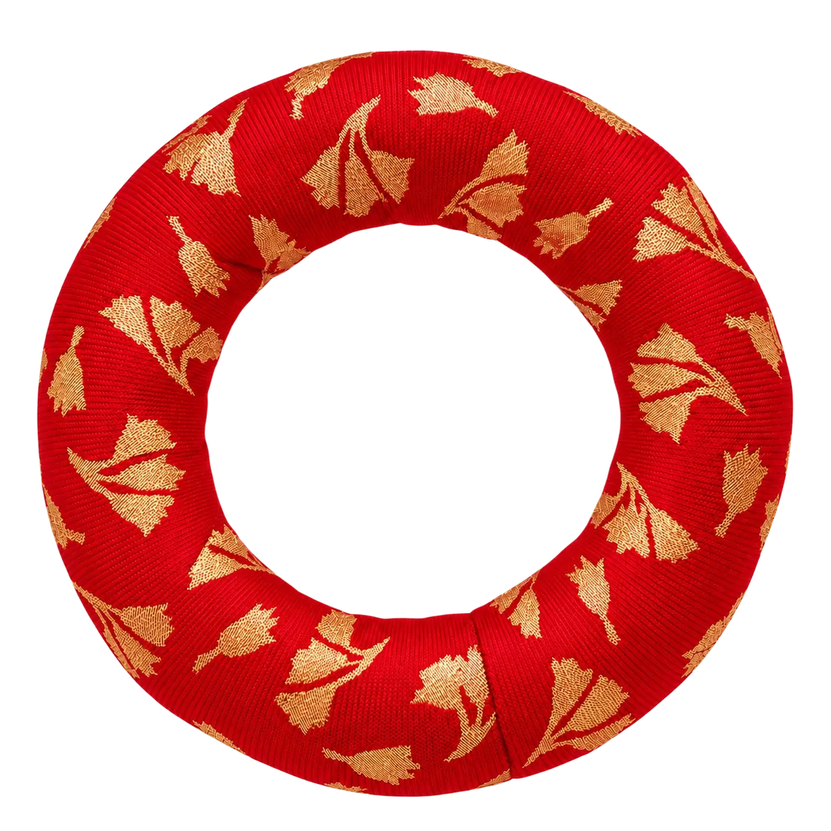 Dessauer Klangschalenkissen für 14 cm Klangschalen, weiche Unterlage in Donut-Form, schützt und stabilisiert die Klangschale.