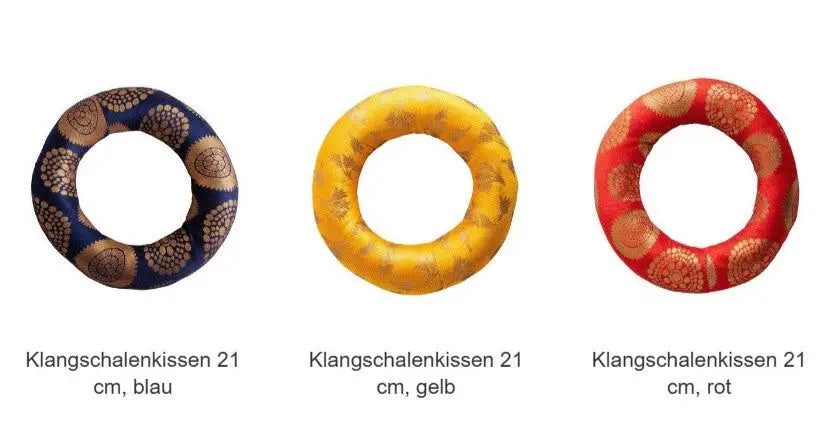 Dessauer Klangschalenkissen und Klangschalendonut Unterlage für Klangschalen, weiche und stabile Klangschalen-Unterlage.