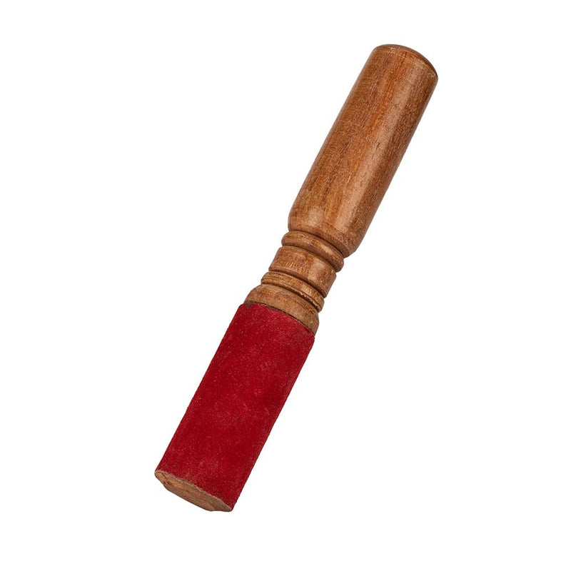 Klangstab mit Leder – Weinrot | Schlägel für Klangschalen