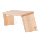 Klappbare meditationsbank tibet aus geöltem buchenholz mit hellem holz und minimalistischem design