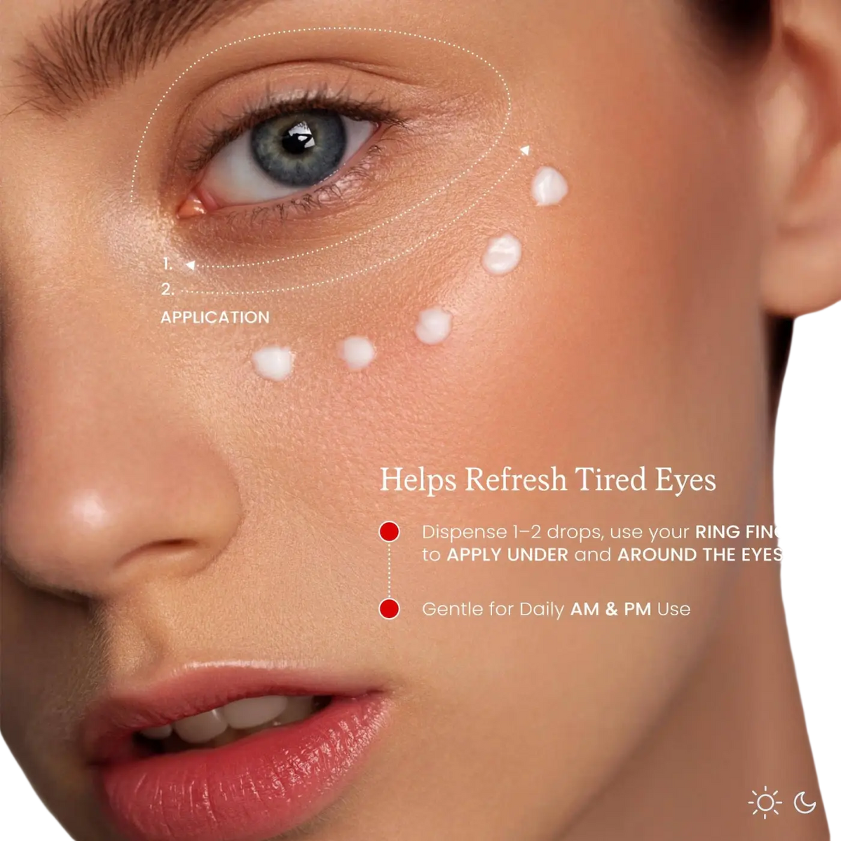 Koji White Augenserum mit 3 % Koffein und 0,2 % Retinol für das Gesicht, in einer weißen Flasche, sichtbar im Bild