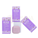 Ein weiches rosa quadratisches stück koji white aufhellende seife mit kojisäure und hyaluronsäure für hauthellung
