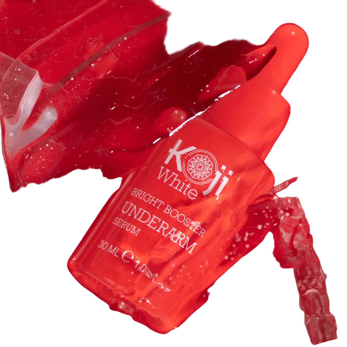Koji White Bright Booster Achselserum in einer Flasche, Körperpflegeprodukt für strahlende und gepflegte Achselhöhlen.